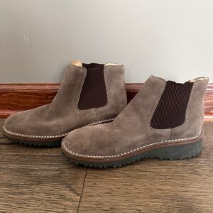 Frye Pitstop Women's Suede Wedge Heel Comfort Chelsea Boots